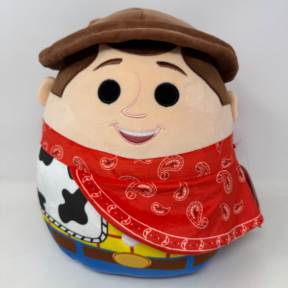 Squishmallows Disney Pixar Toy Story Woody Plush Cowboy 8 Inch Brown Red New